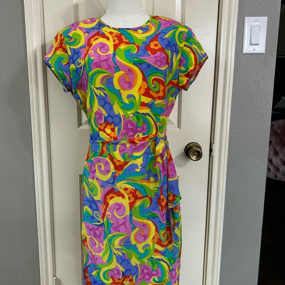 Spenser Jeremy Multicolor Swirl Midi Dress
